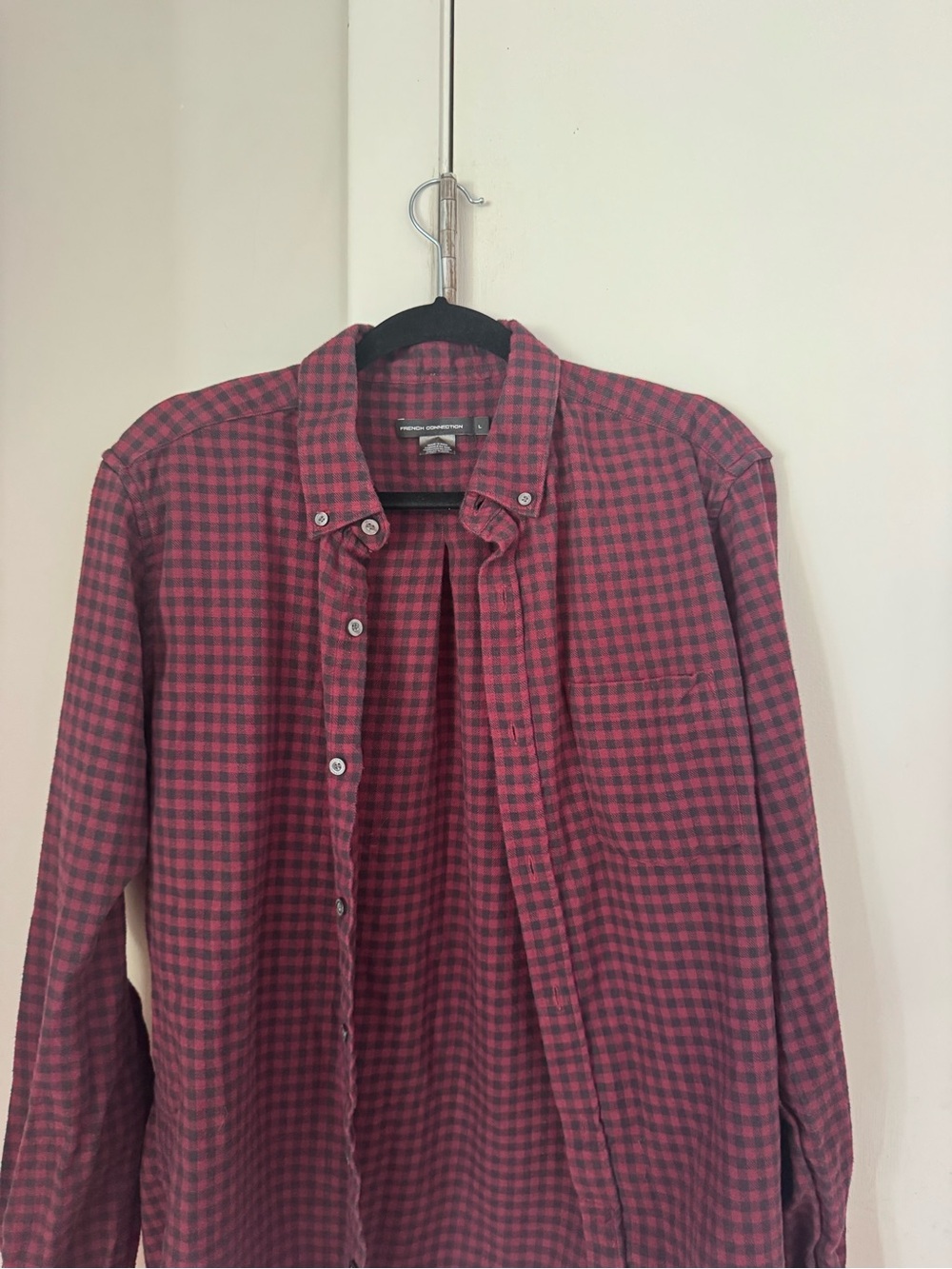 GAP Red and Black Check Button-Down Shirt